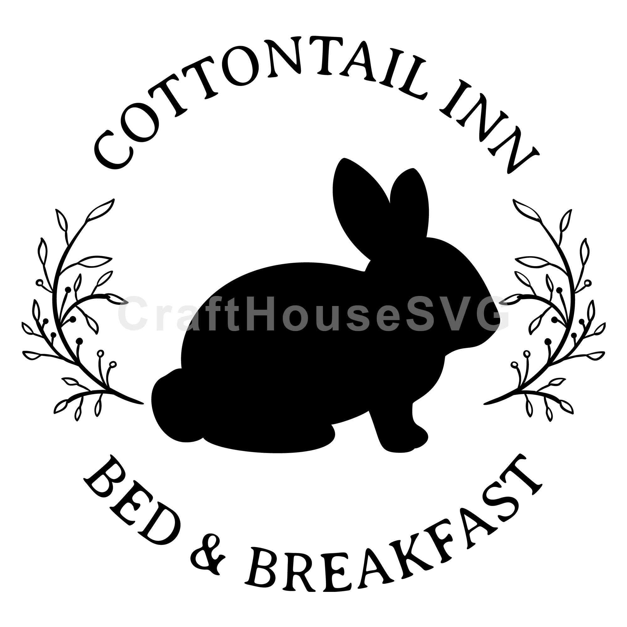 Cottontail Inn Easter Sign SVG