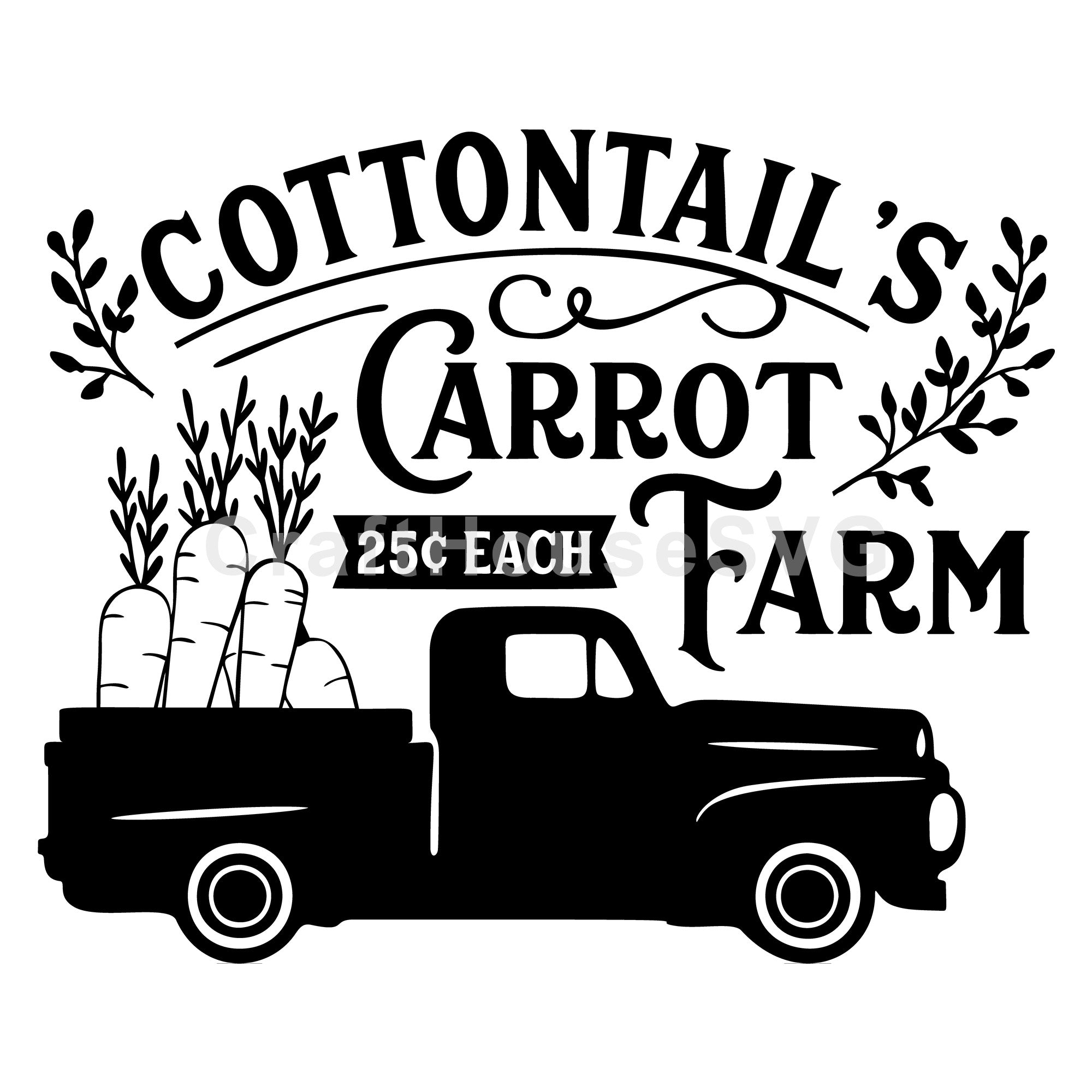 Cottontail’s Carrot Farm Easter Sign SVG