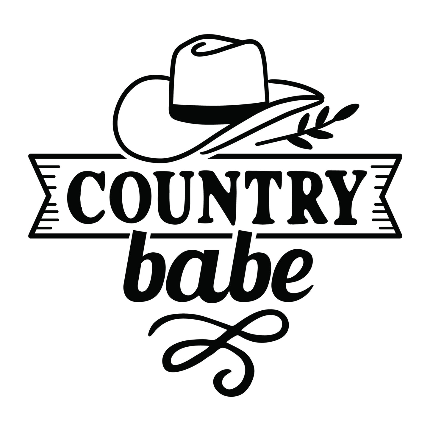 Country Babe SVG design for Cricut, Silhouette, laser cutting, vinyl, sublimation, shirts, decals, mugs, and DIY craft projects.