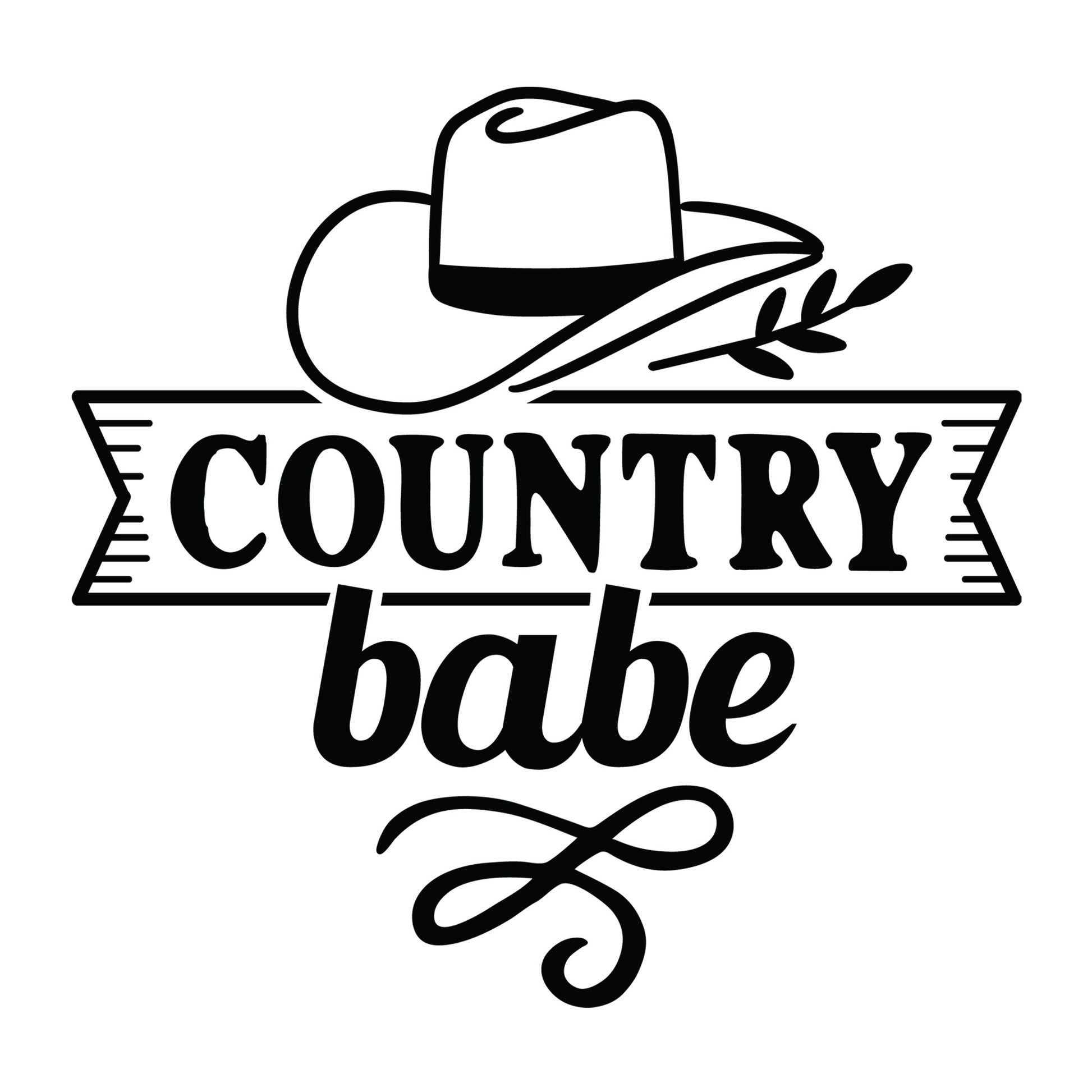 Country Babe SVG design for Cricut, Silhouette, laser cutting, vinyl, sublimation, shirts, decals, mugs, and DIY craft projects.