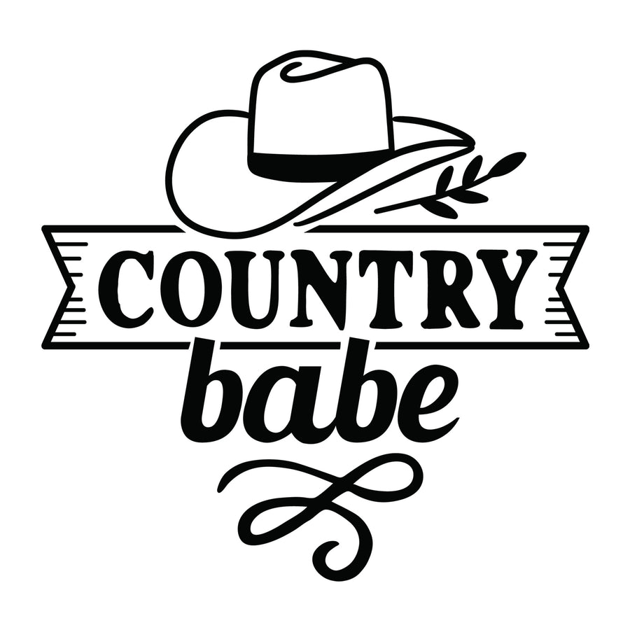 Country Babe SVG design for Cricut, Silhouette, laser cutting, vinyl, sublimation, shirts, decals, mugs, and DIY craft projects.
