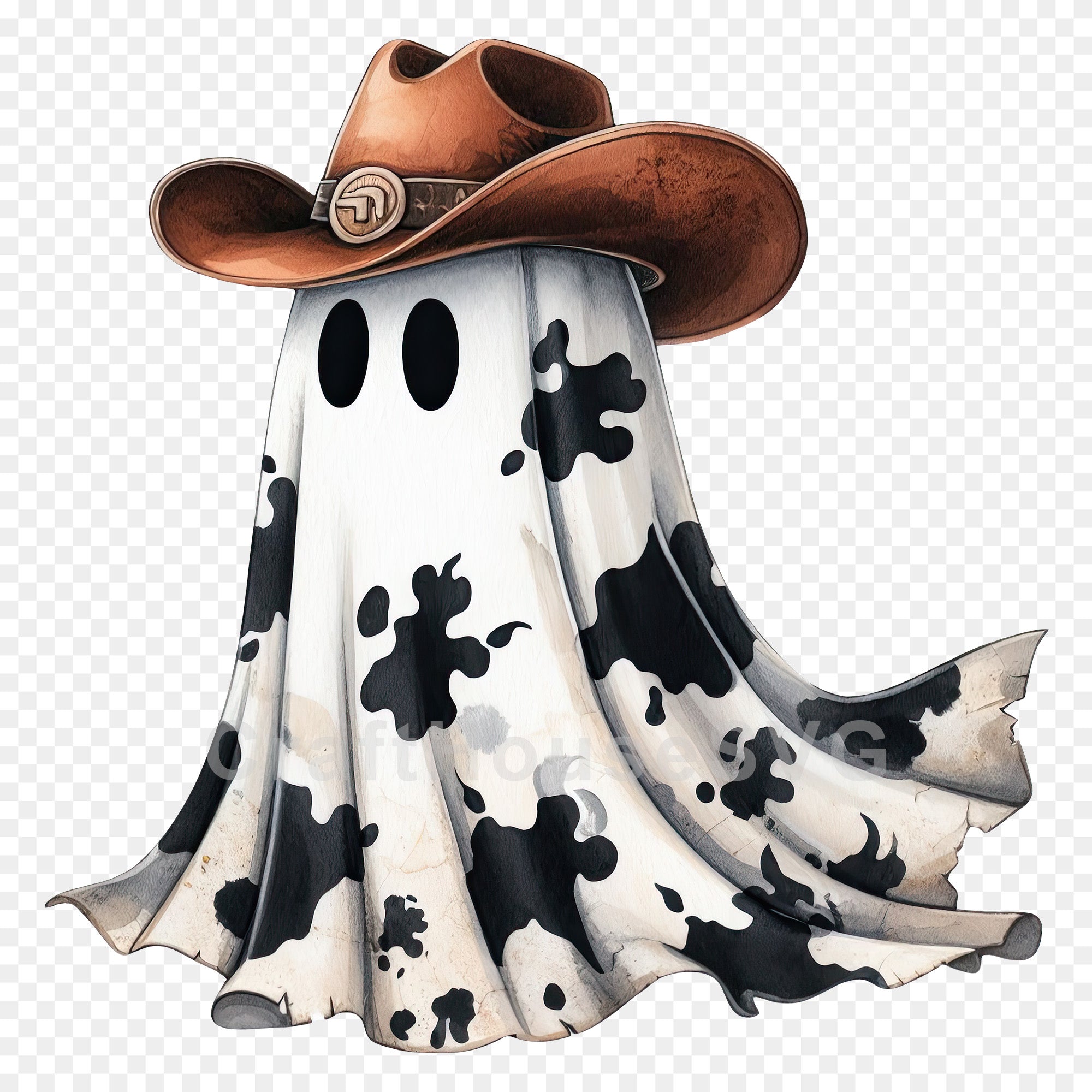 Cow Prints Cowboy Ghost PNG Sublimation