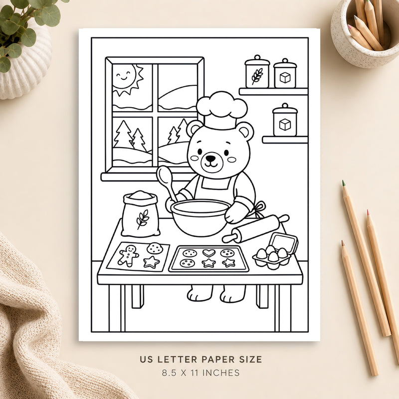Cozy Baking Coloring Page 5