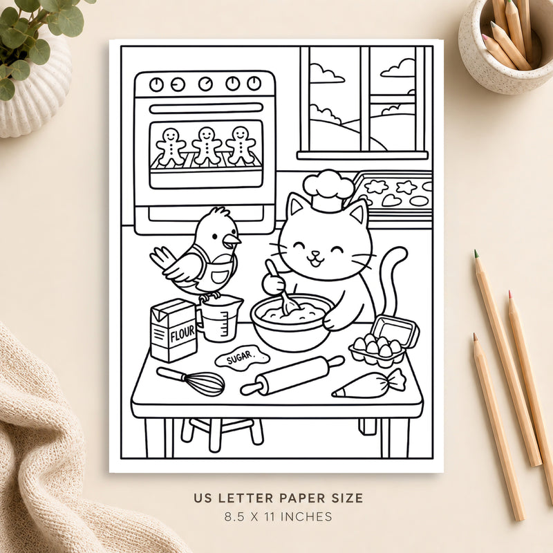 Cozy Baking Coloring Page 7