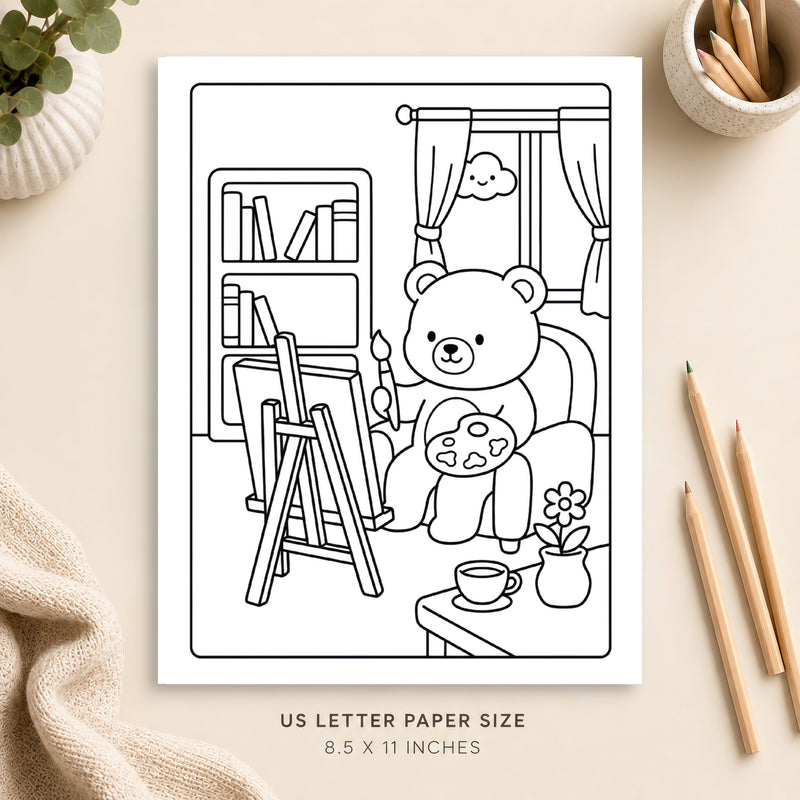 Cozy Painting Coloring Page 4