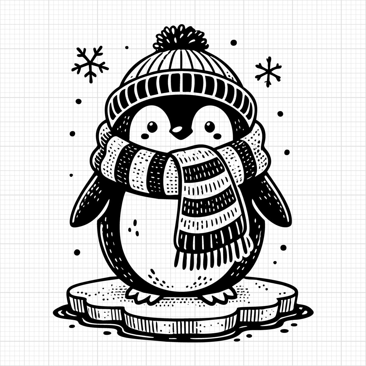 Cozy Penguin on Ice