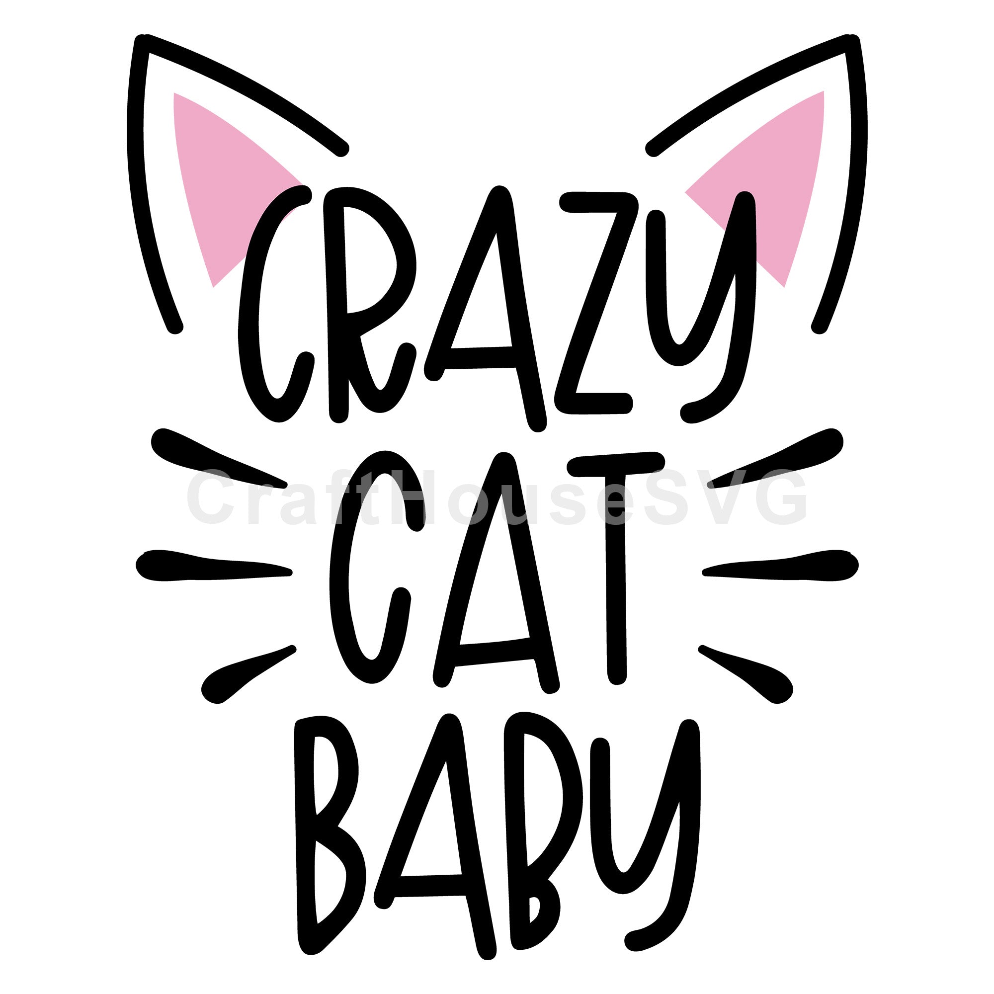 Crazy cat baby SVG | M53F