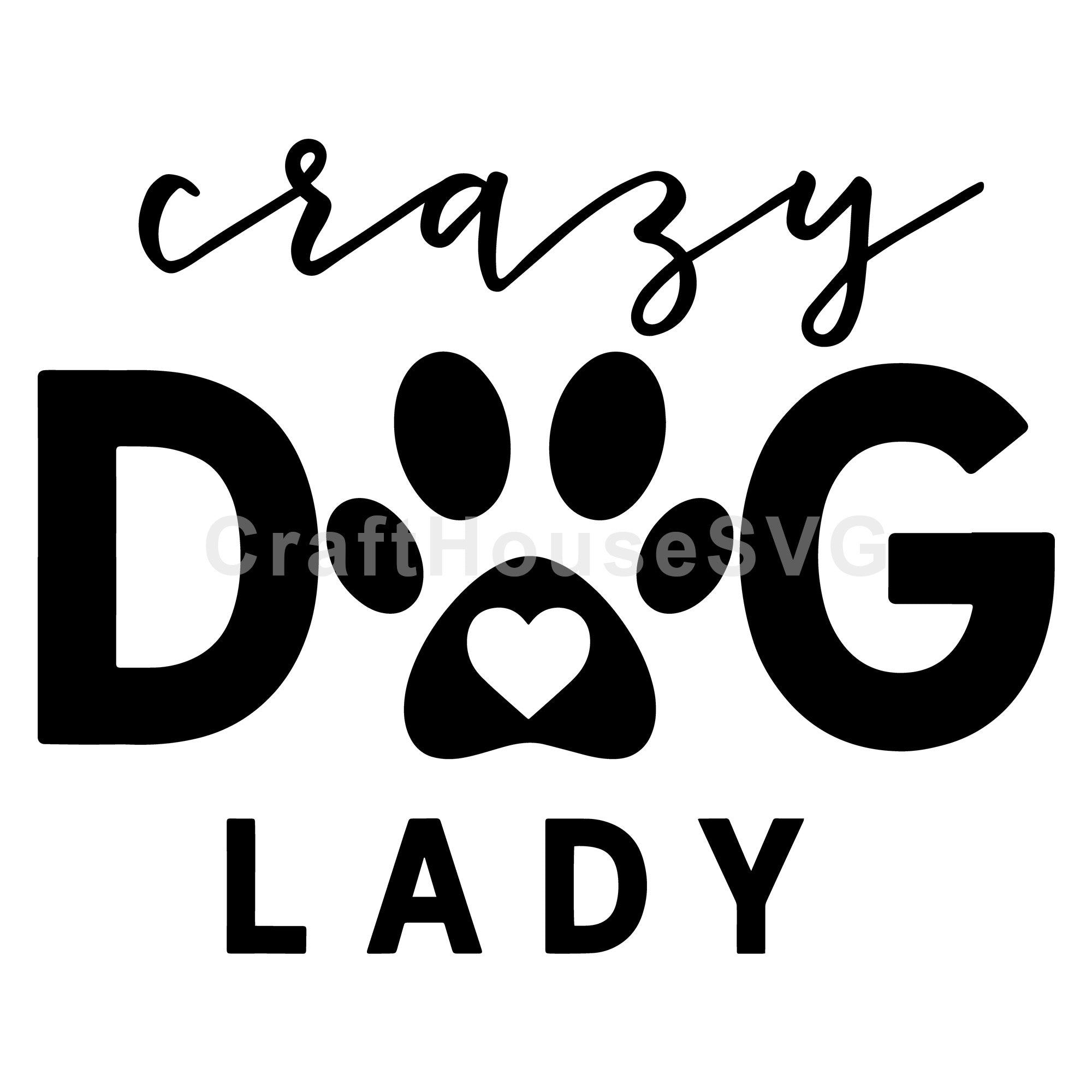 Crazy dog lady SVG