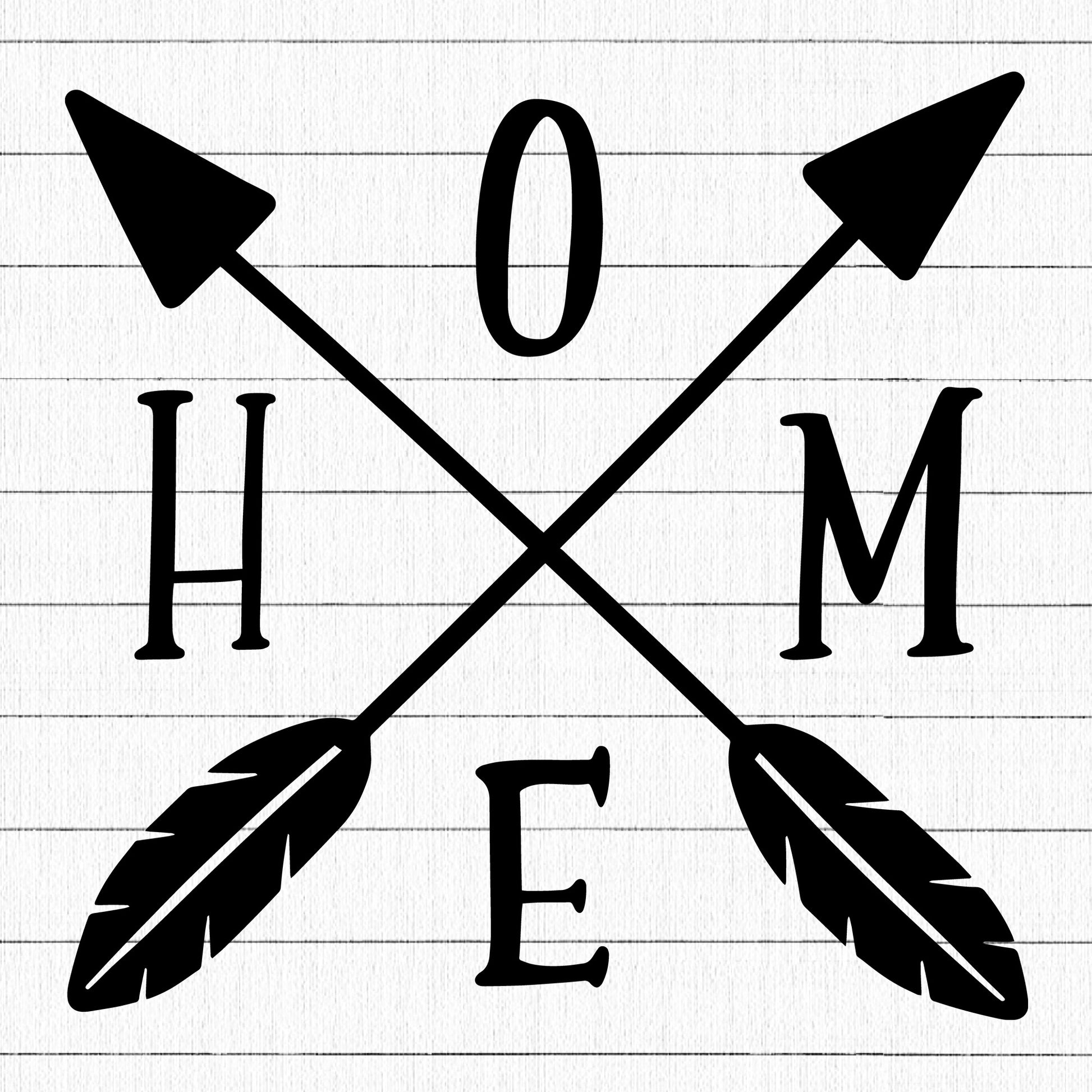 Crossed Arrows Home SVG, Home Farmhouse SVG - Craft House SVG