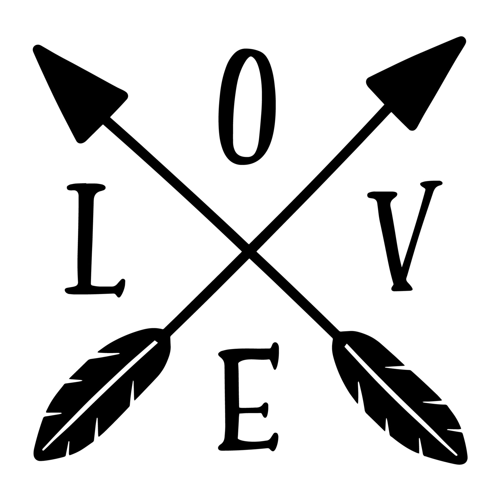 Crossed Arrows Love SVG