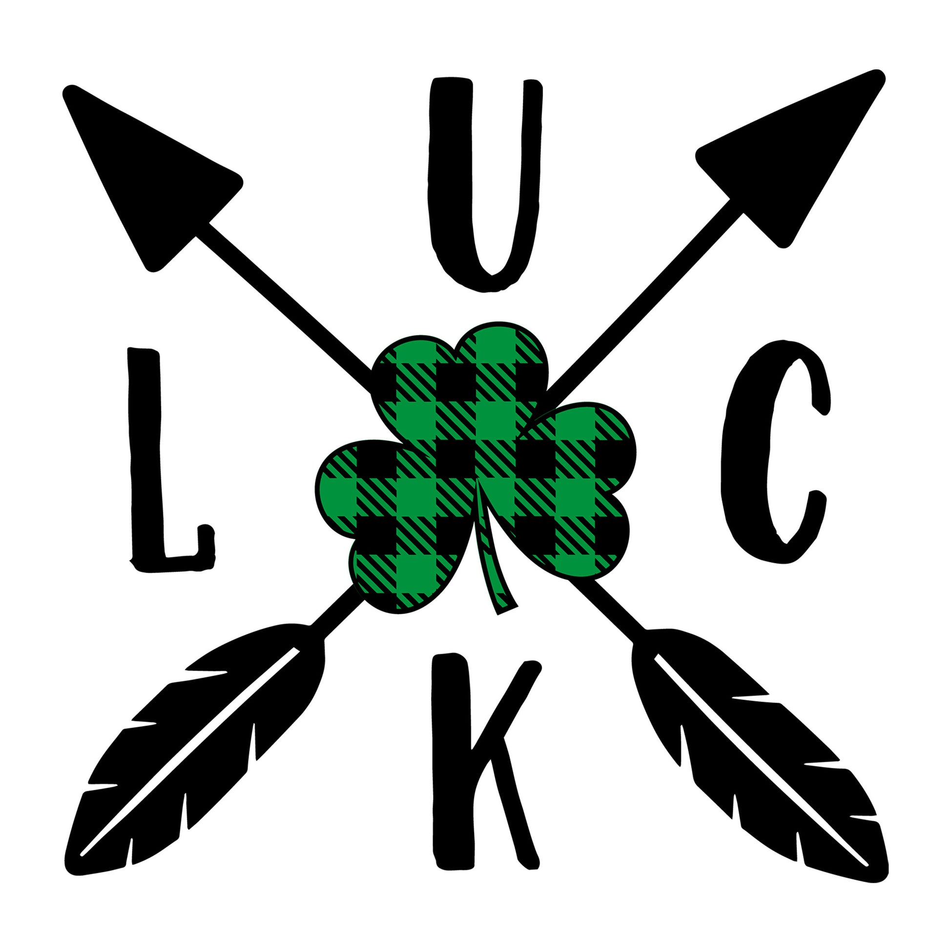 Crossed arrow luck SVG