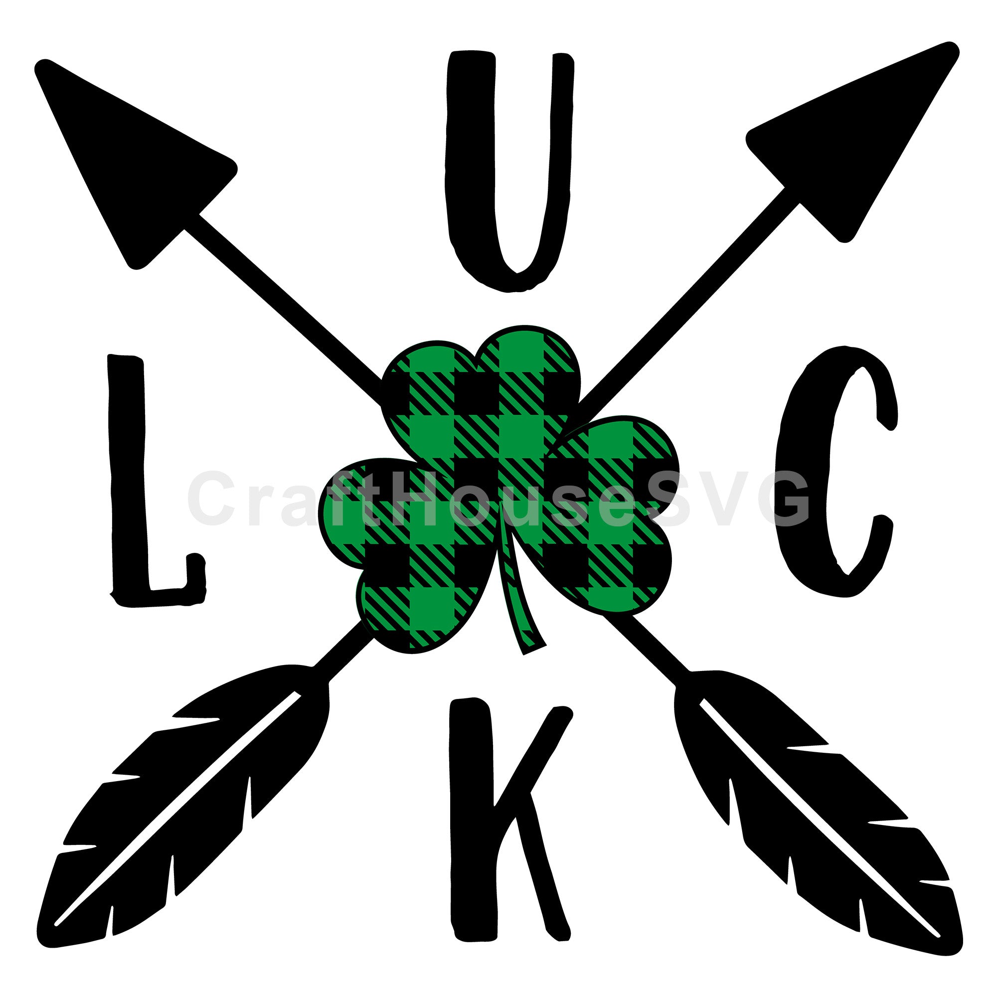 Crossed arrow luck SVG | A St. Patrick's Day SVG cut file M45F