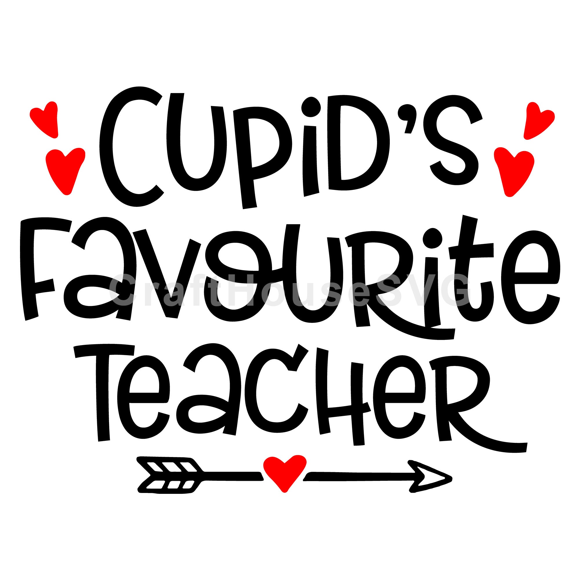 Cupids favourite teacher SVG