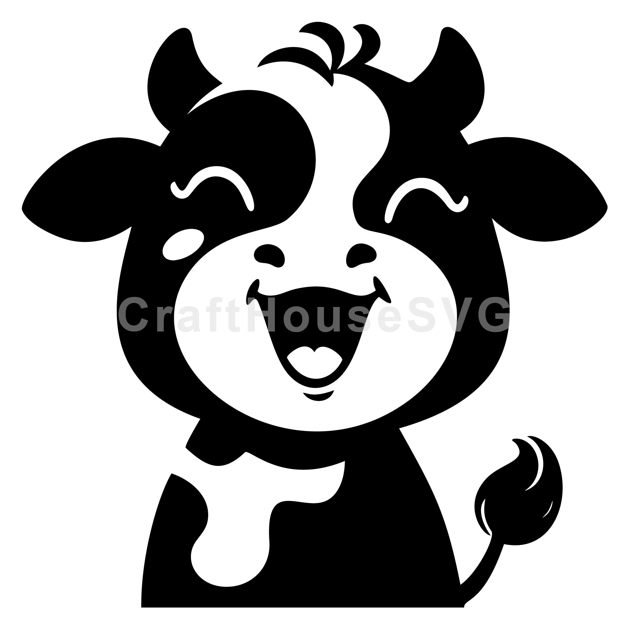 Joyful Laughing Cow SVG