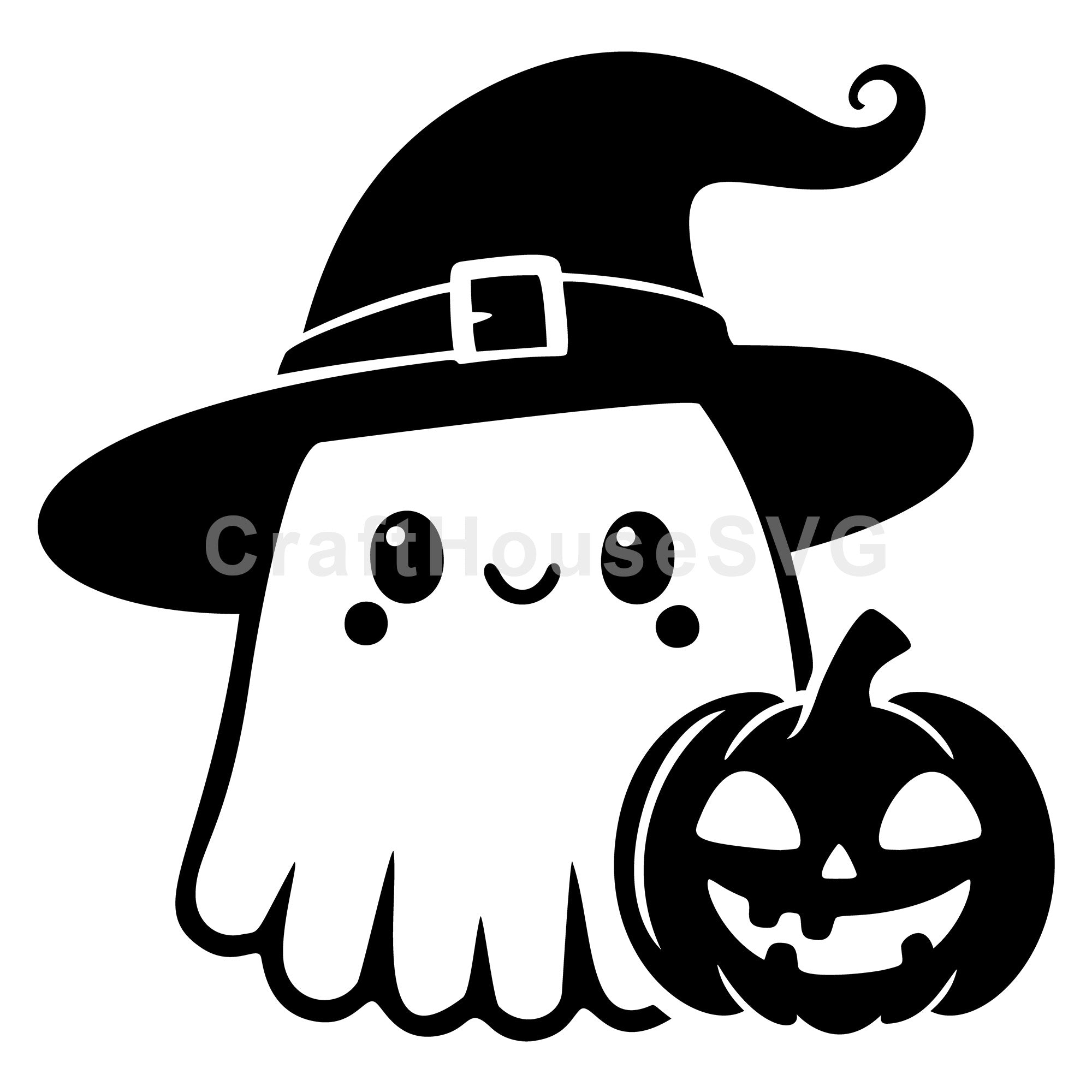 Halloween Witch Ghost Pumpkin SVG