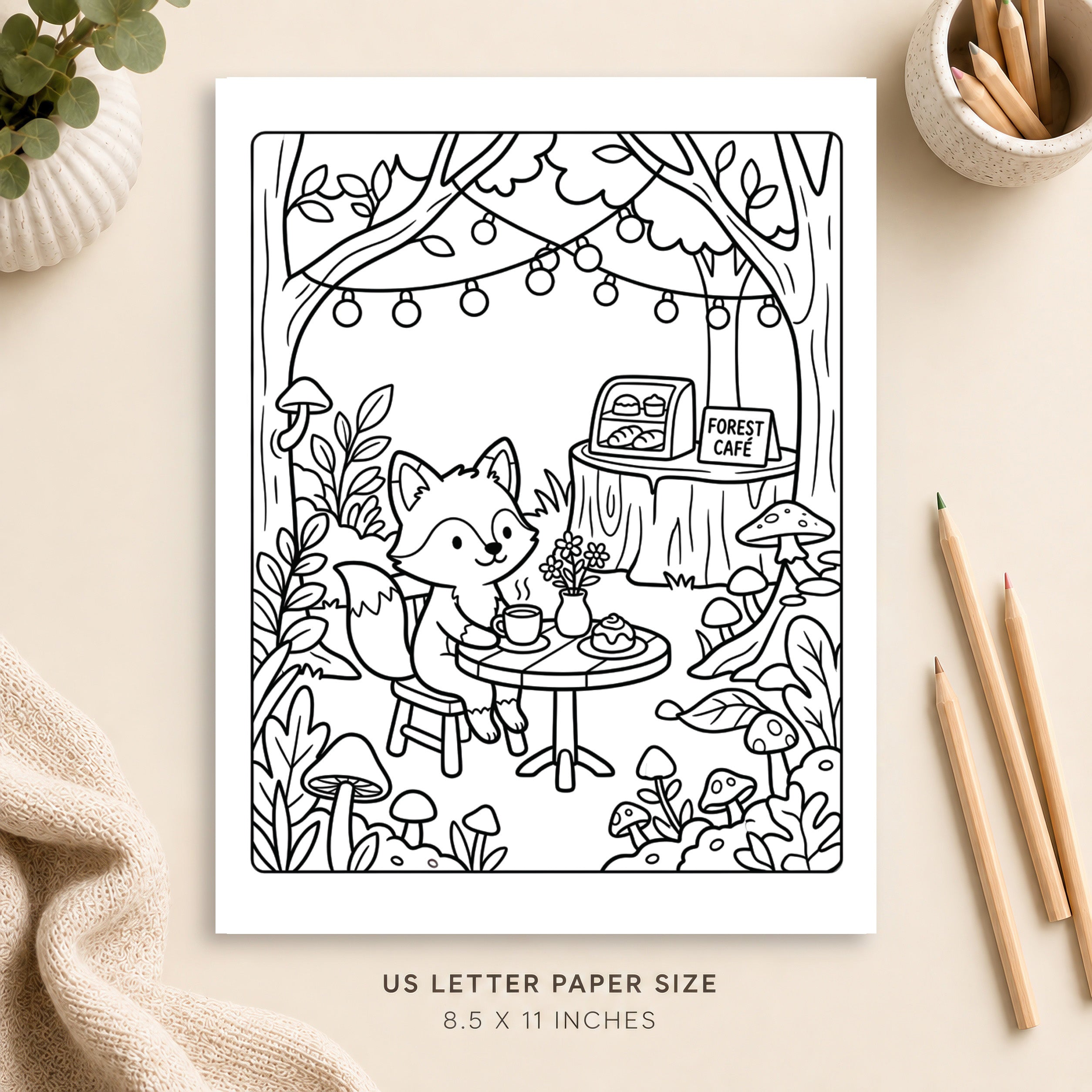 Cute Animal Coloring Page