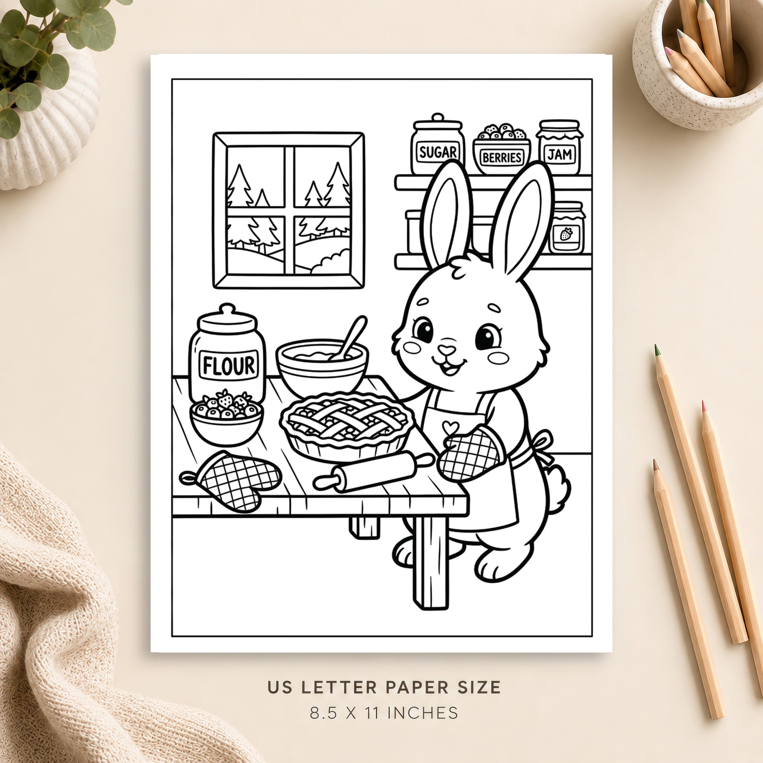 Cute Animal Coloring Page