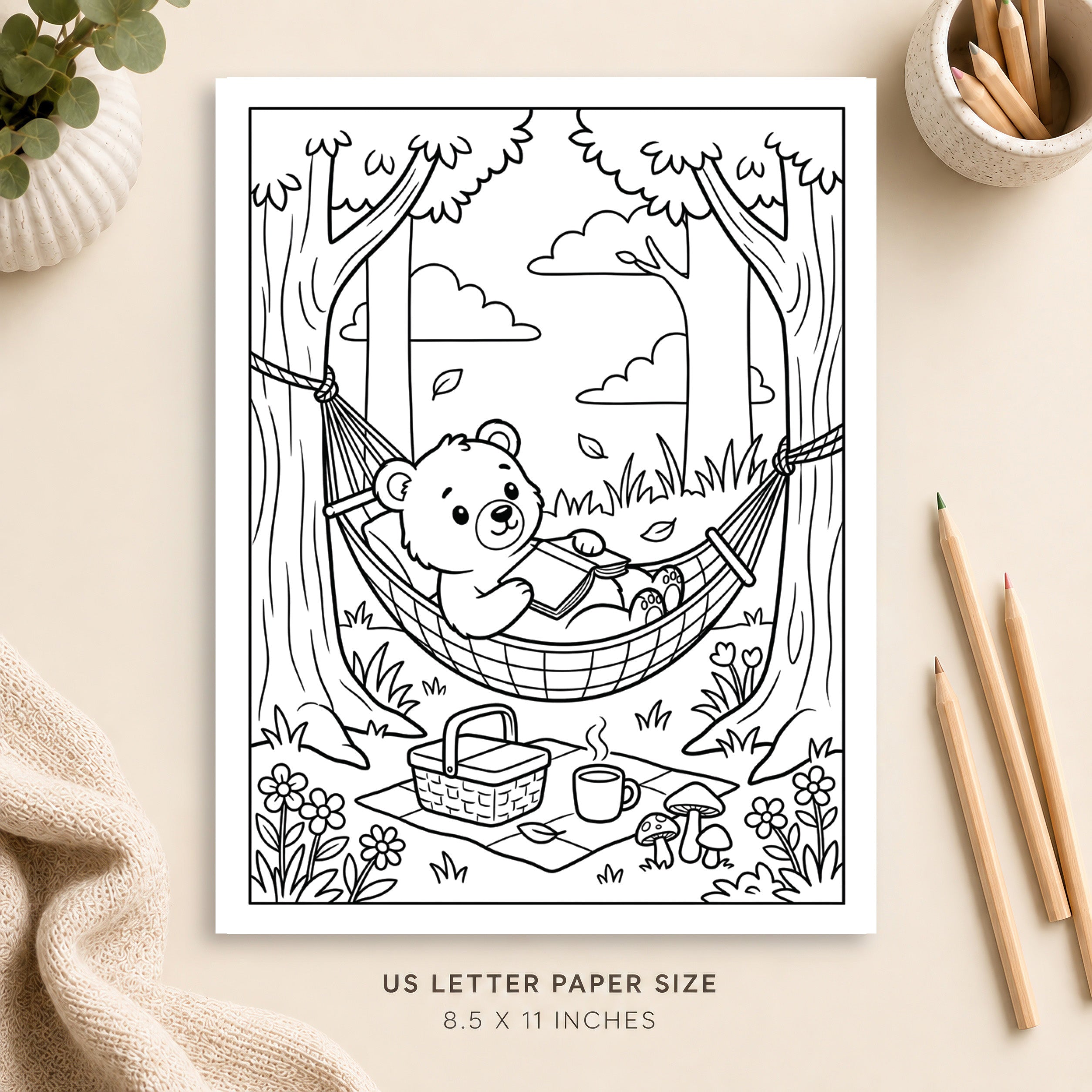 Cute Animal Coloring Page