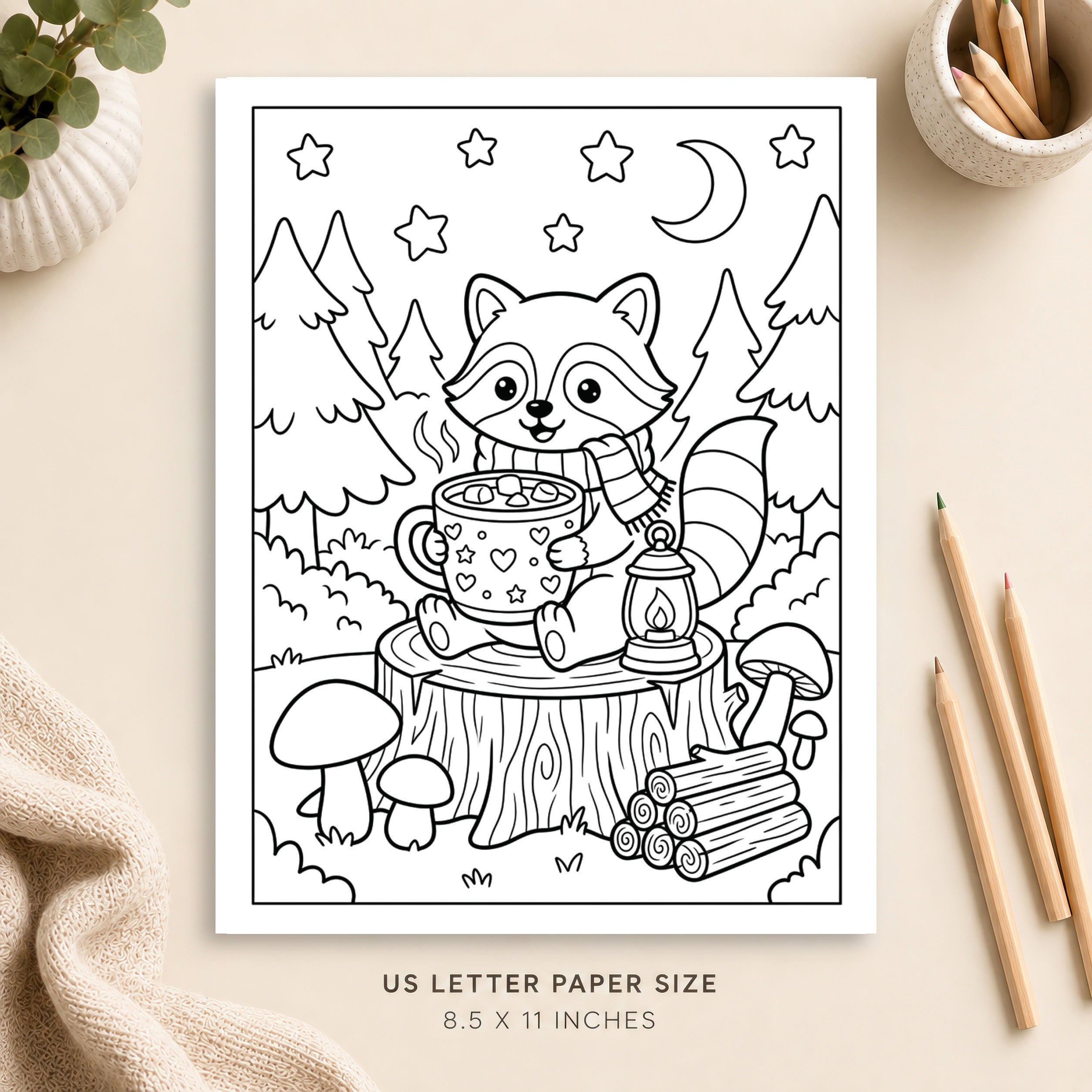 Cute Animal Coloring Page