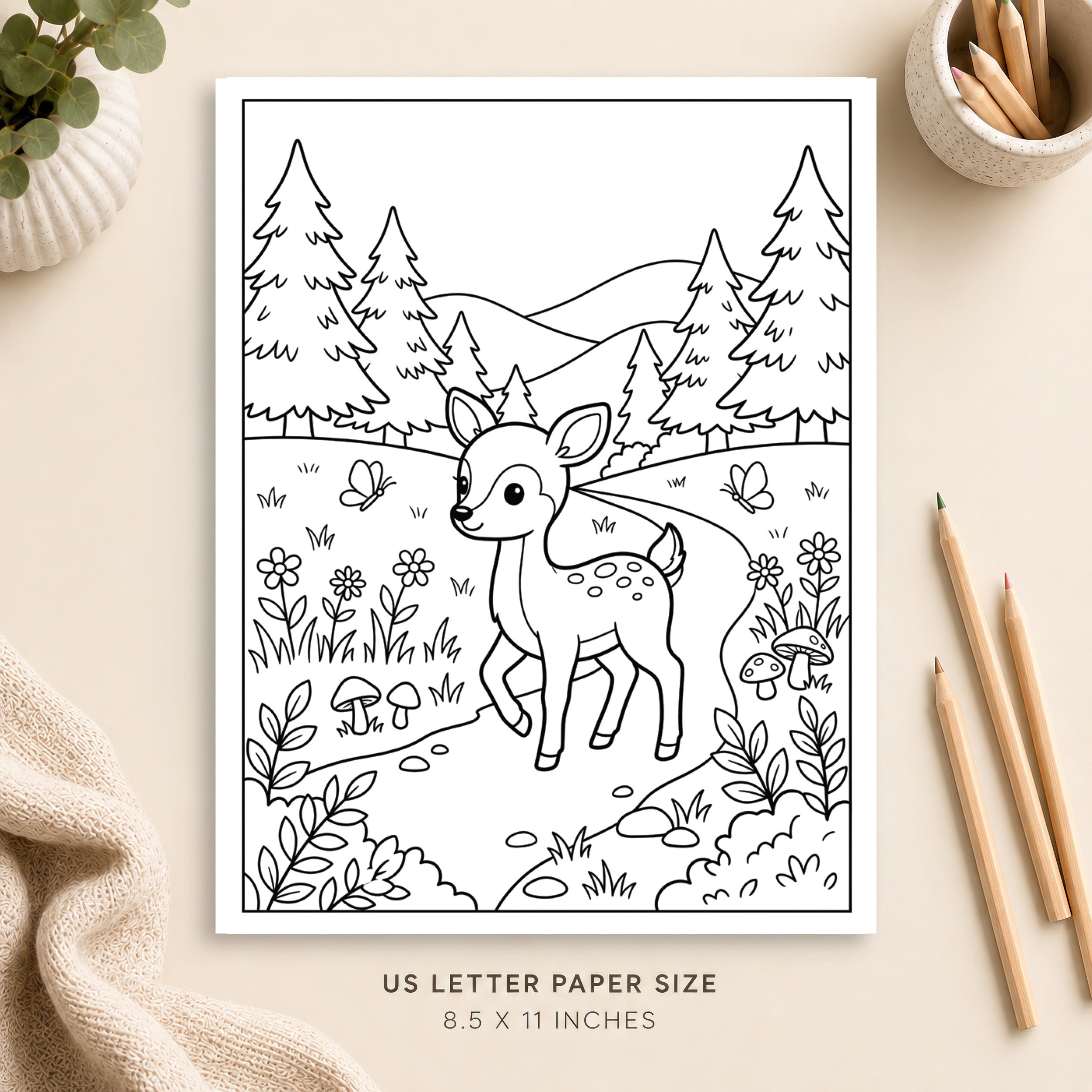 Cute Animal Coloring Page