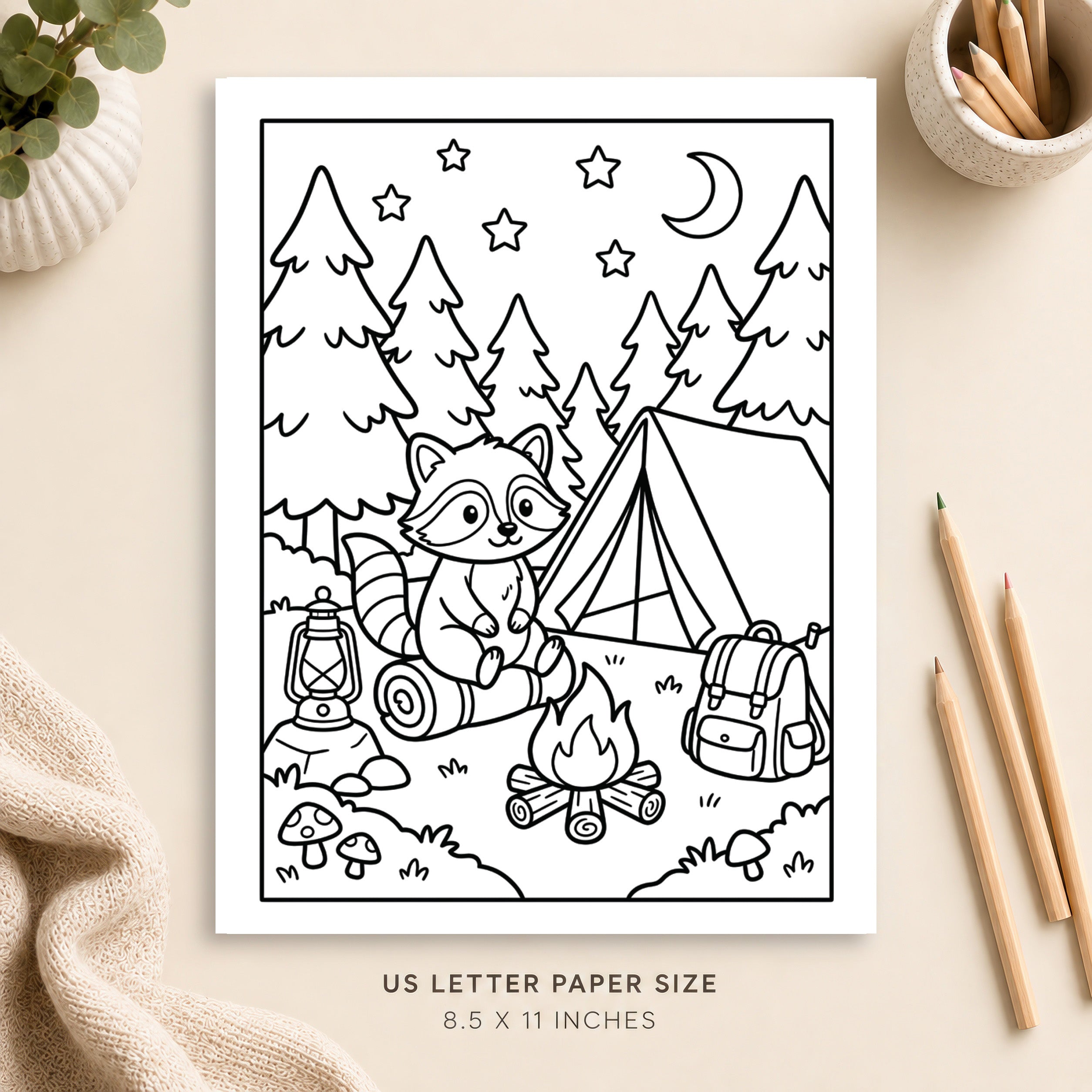 Cute Animal Coloring Page