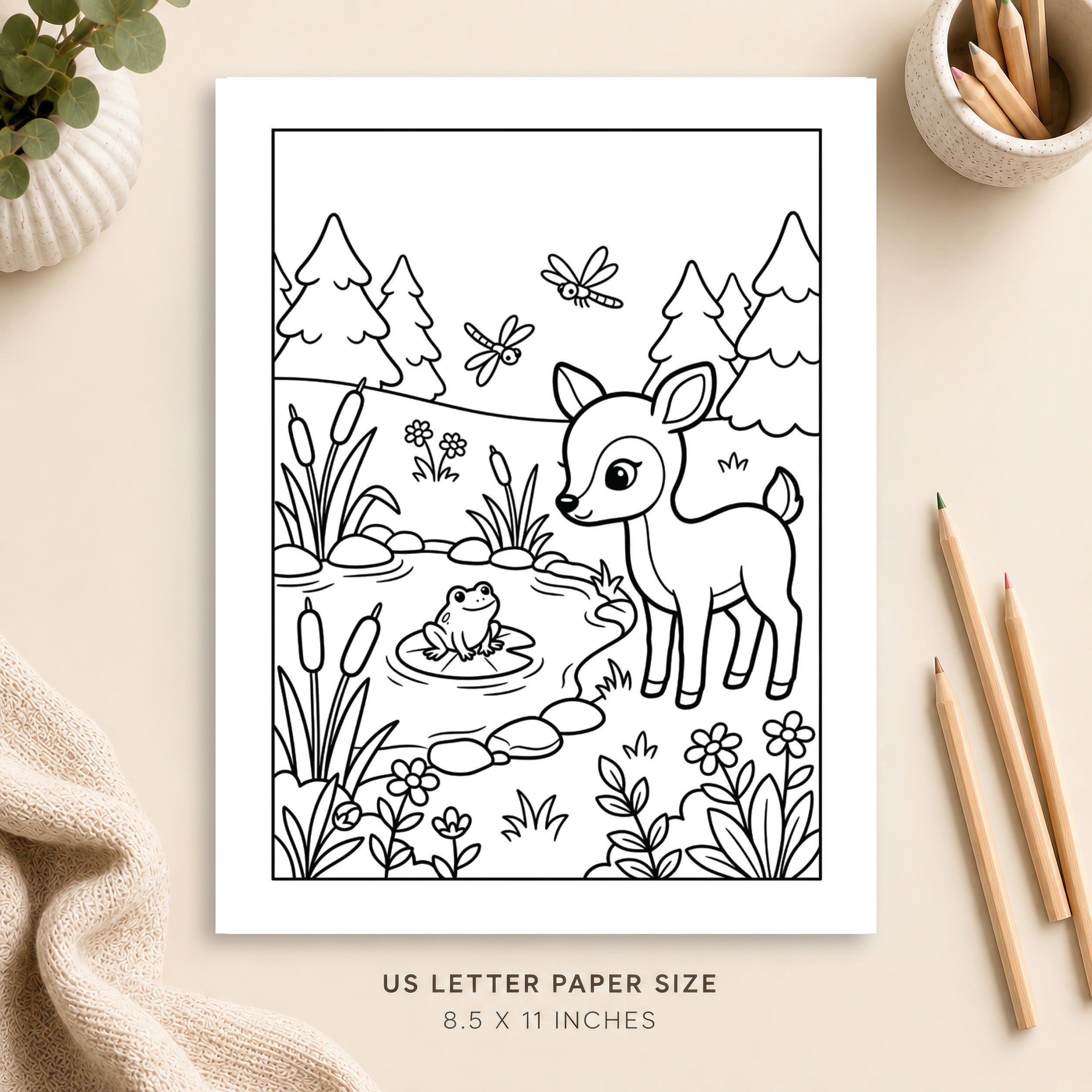 Cute Animal Coloring Page