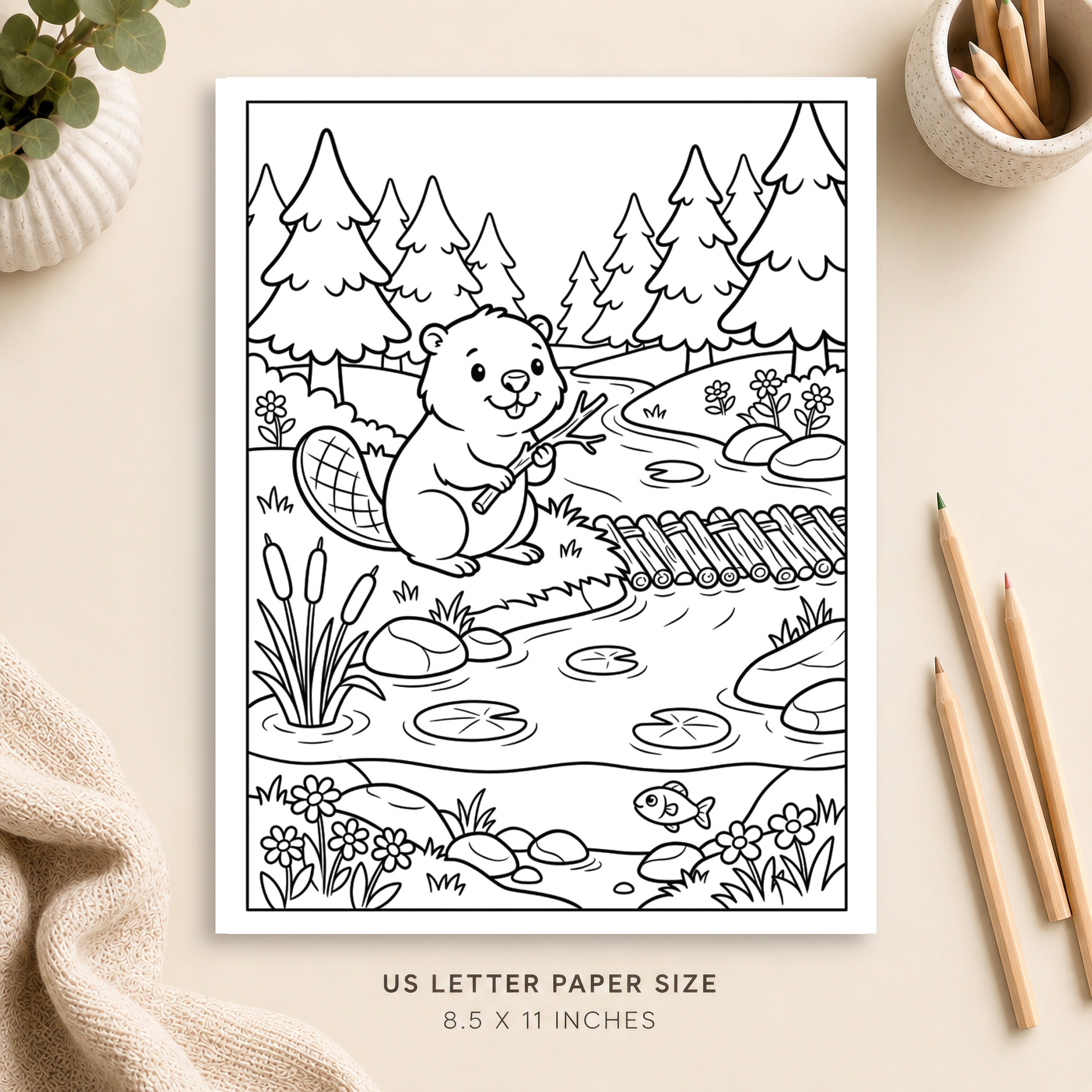 Cute Animal Coloring Page