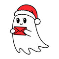 Cute Christmas Ghost Letter SVG design for Cricut, Silhouette, laser cutting, vinyl, sublimation, and craft projects.