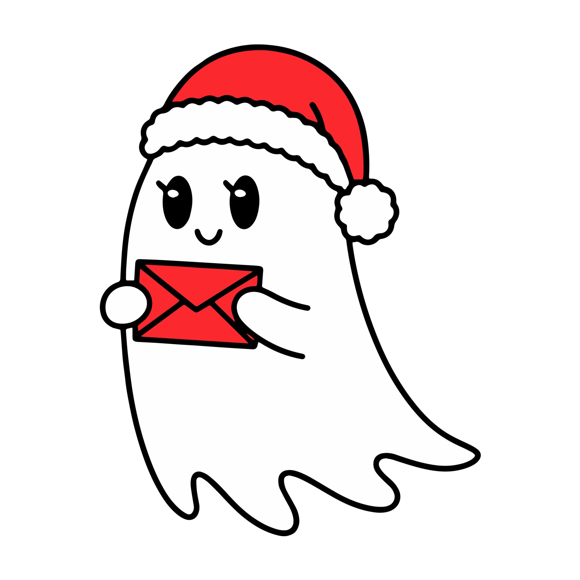 Cute Christmas Ghost Letter SVG design for Cricut, Silhouette, laser cutting, vinyl, sublimation, and craft projects.
