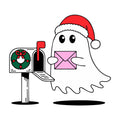 Cute Christmas Ghost Letter to Santa SVG design for Cricut, Silhouette, laser cutting, vinyl, sublimation, and craft projects.