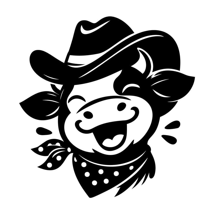 Cute Cow Silhouette SVG design for Cricut, Silhouette, laser cutting, vinyl, sublimation, and craft projects.