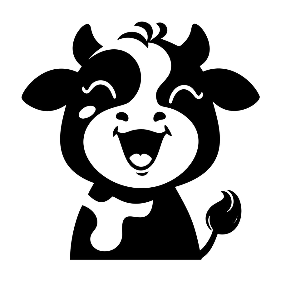 Cute Cow Silhouette SVG design for Cricut, Silhouette, laser cutting, vinyl, sublimation, and craft projects.