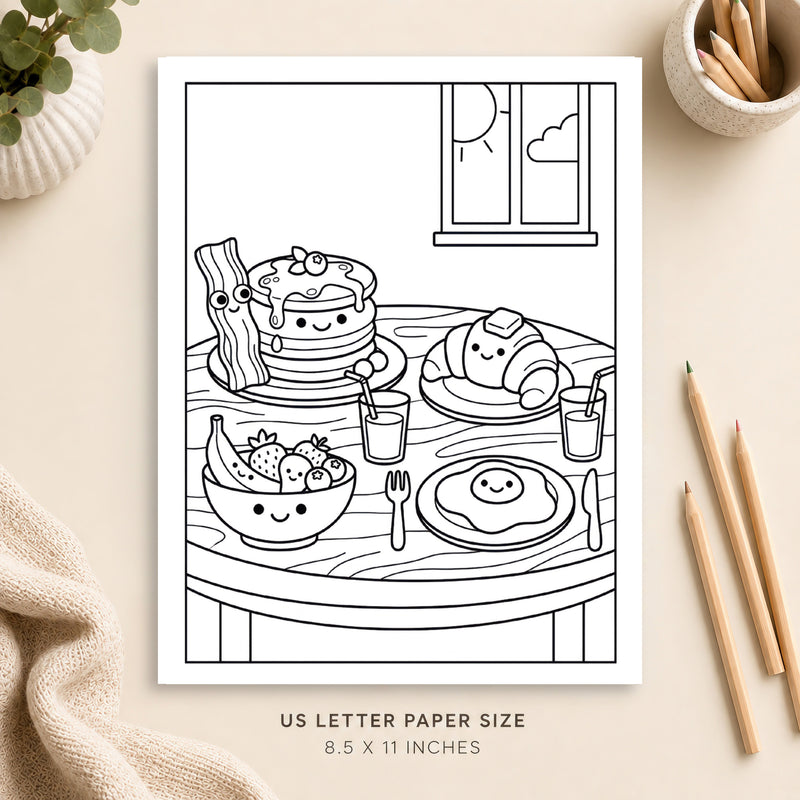 Cute Brunch Coloring Page 5