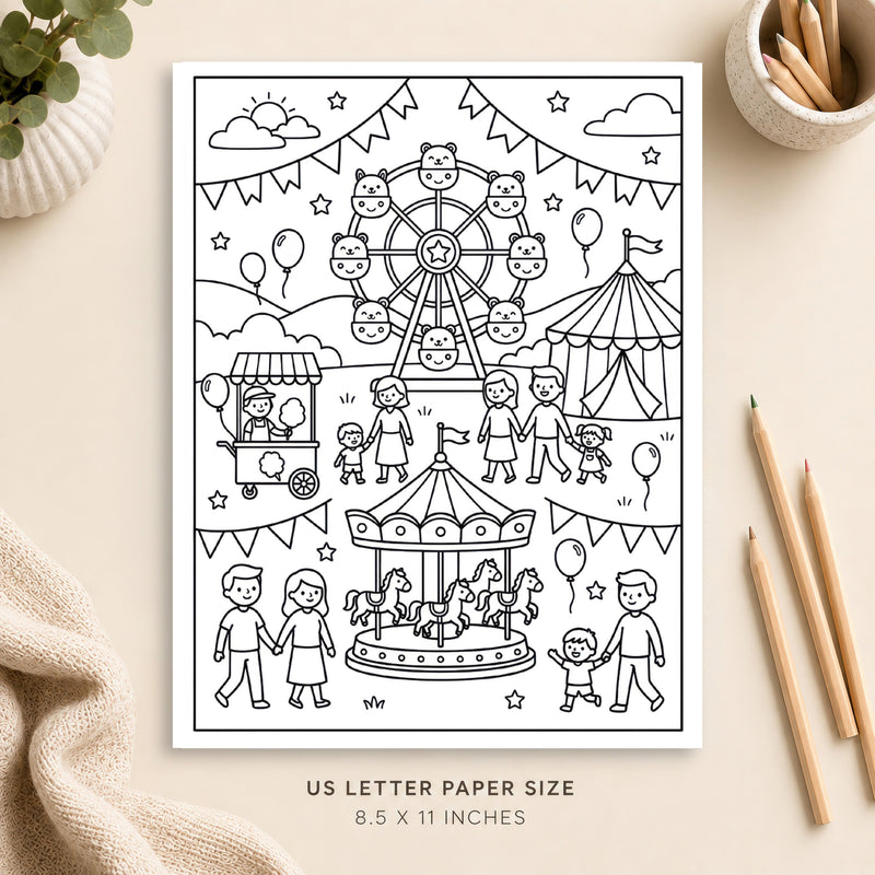 Cute Carnival Coloring Page 5