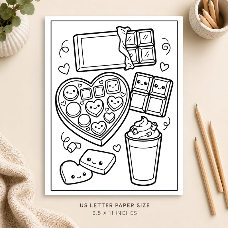Cute Chocolate Coloring Page 5