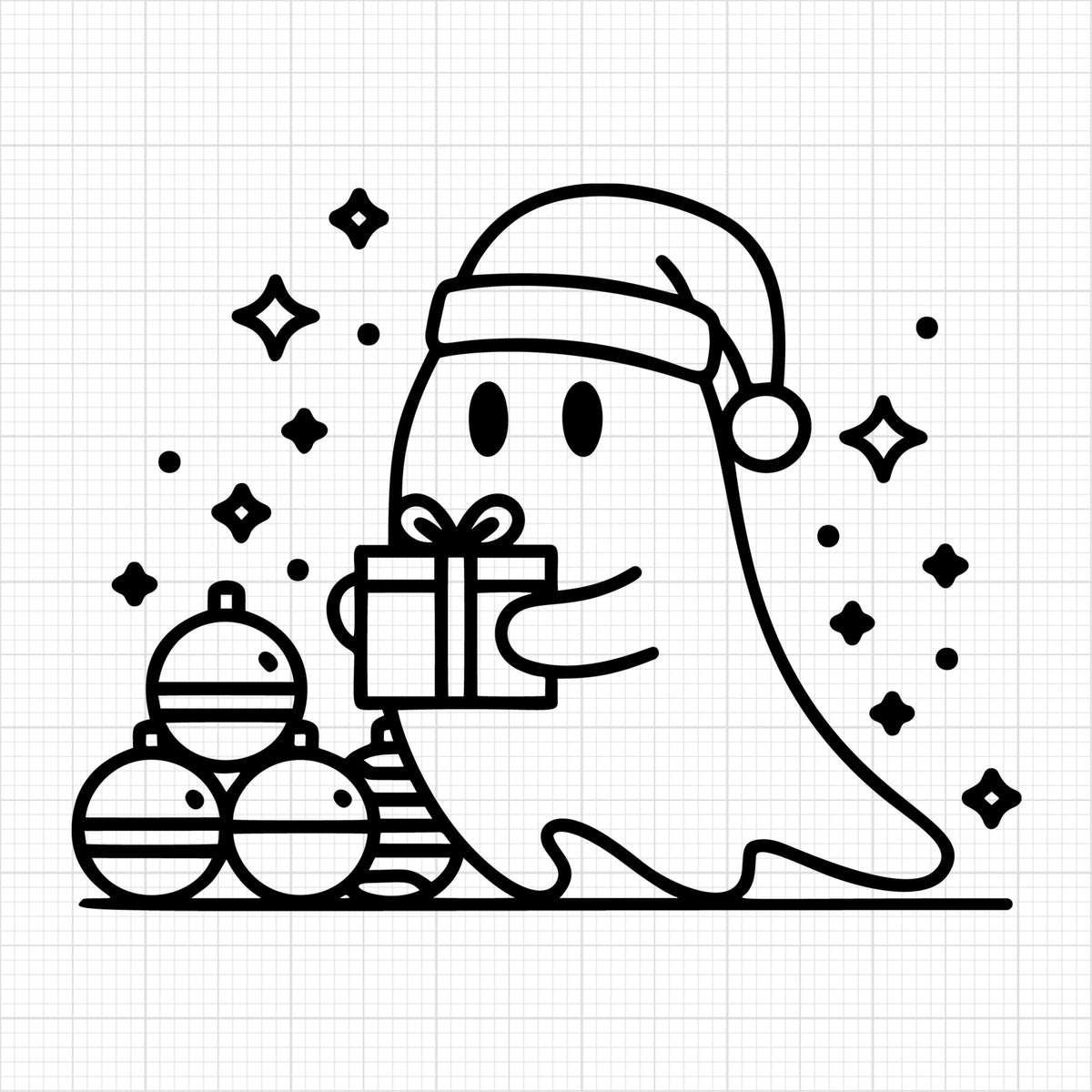 Cute Christmas Ghost Gift Box