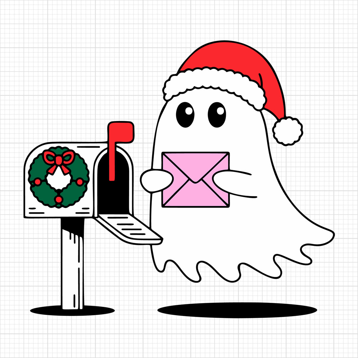 Cute Christmas Ghost Letter to Santa