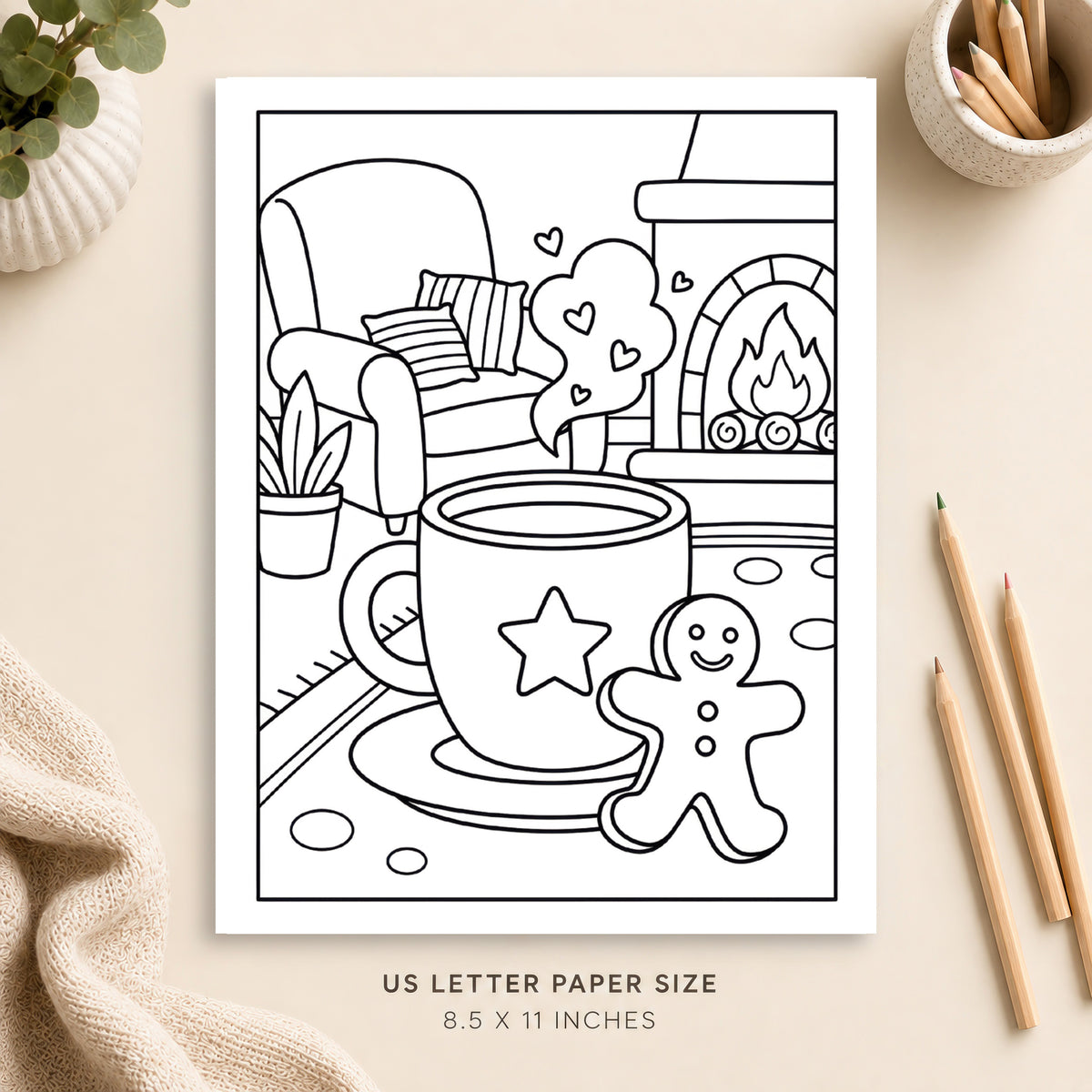 Cute Coffee Coloring Page 3