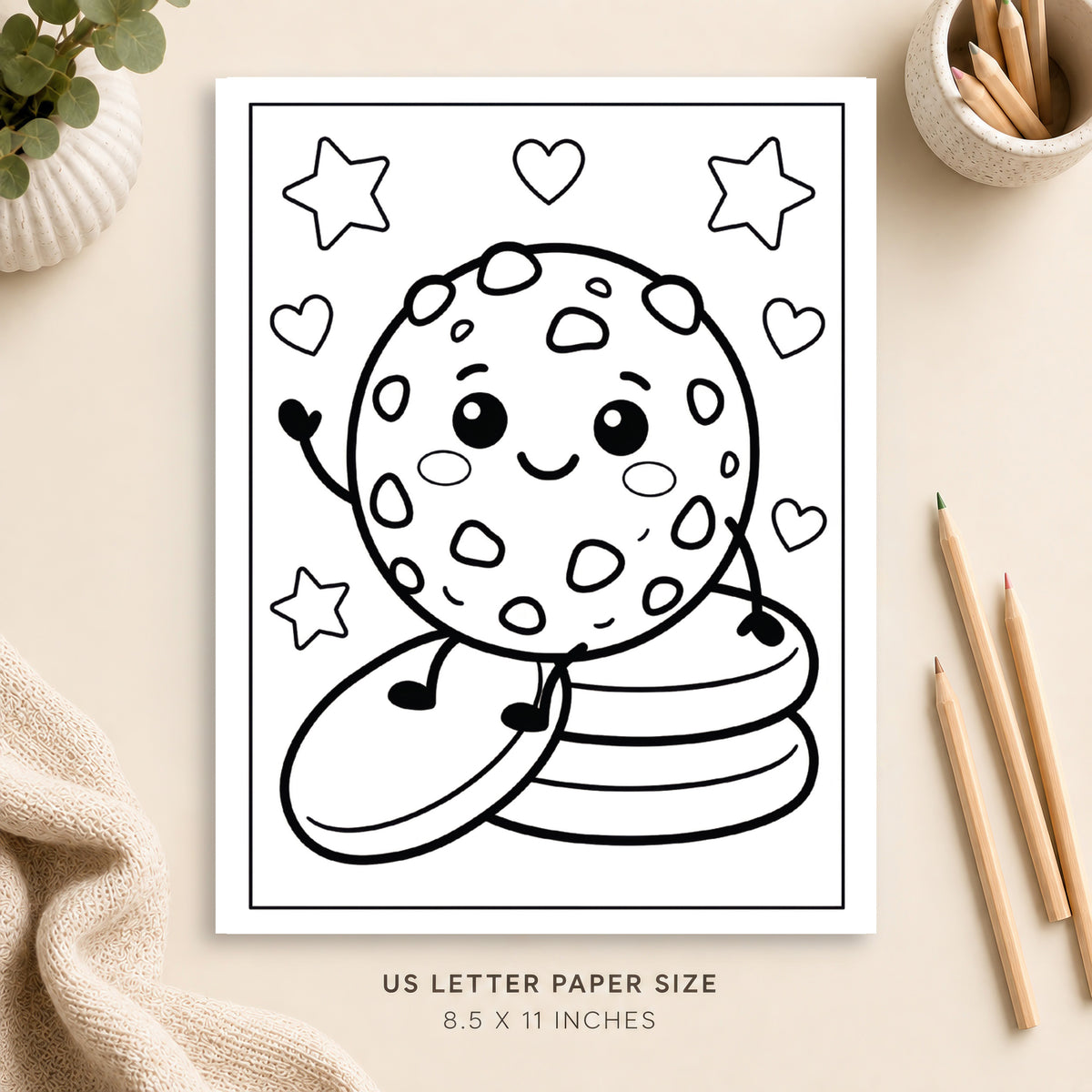 Cute Cookie Coloring Page 4