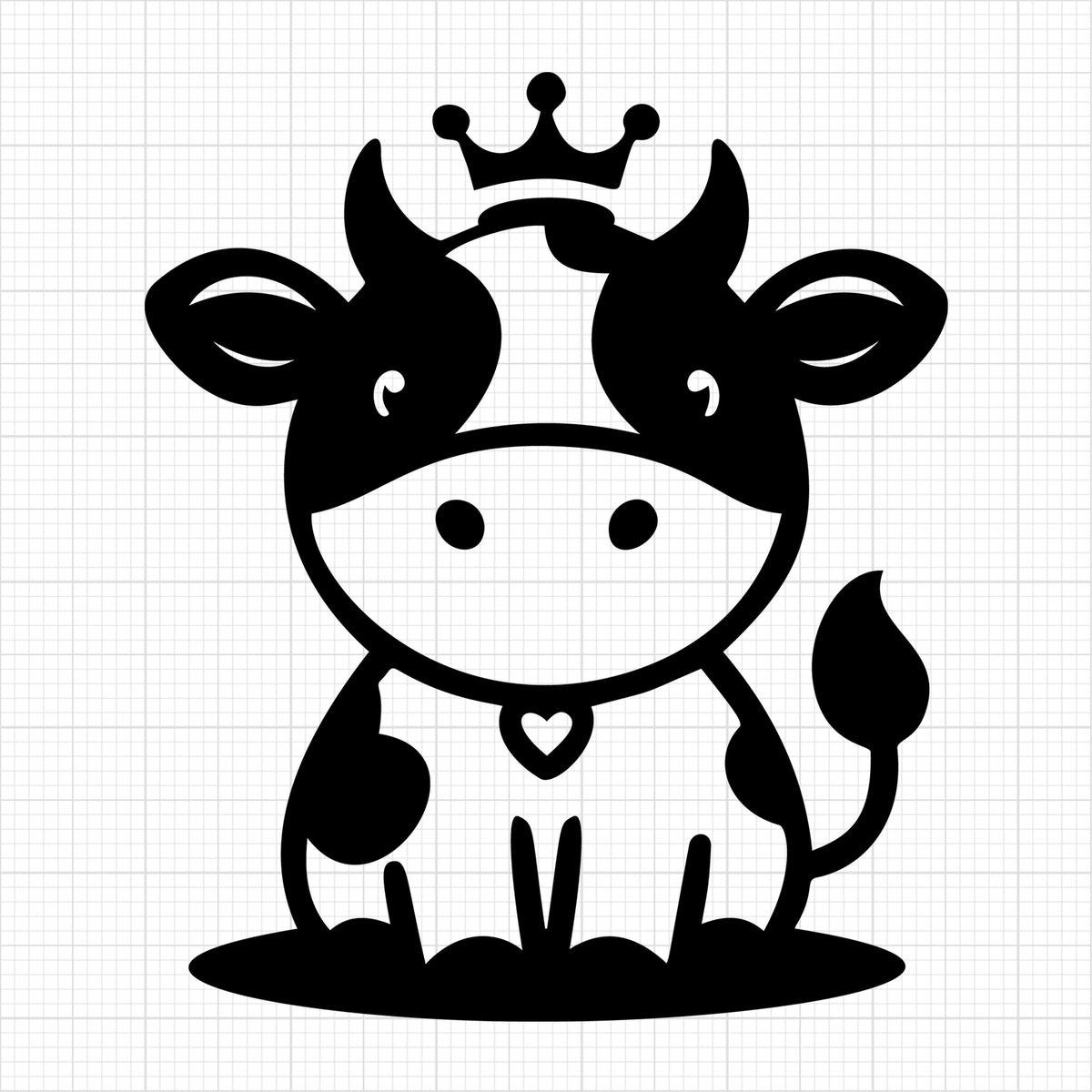 Cute Cow Silhouette 1