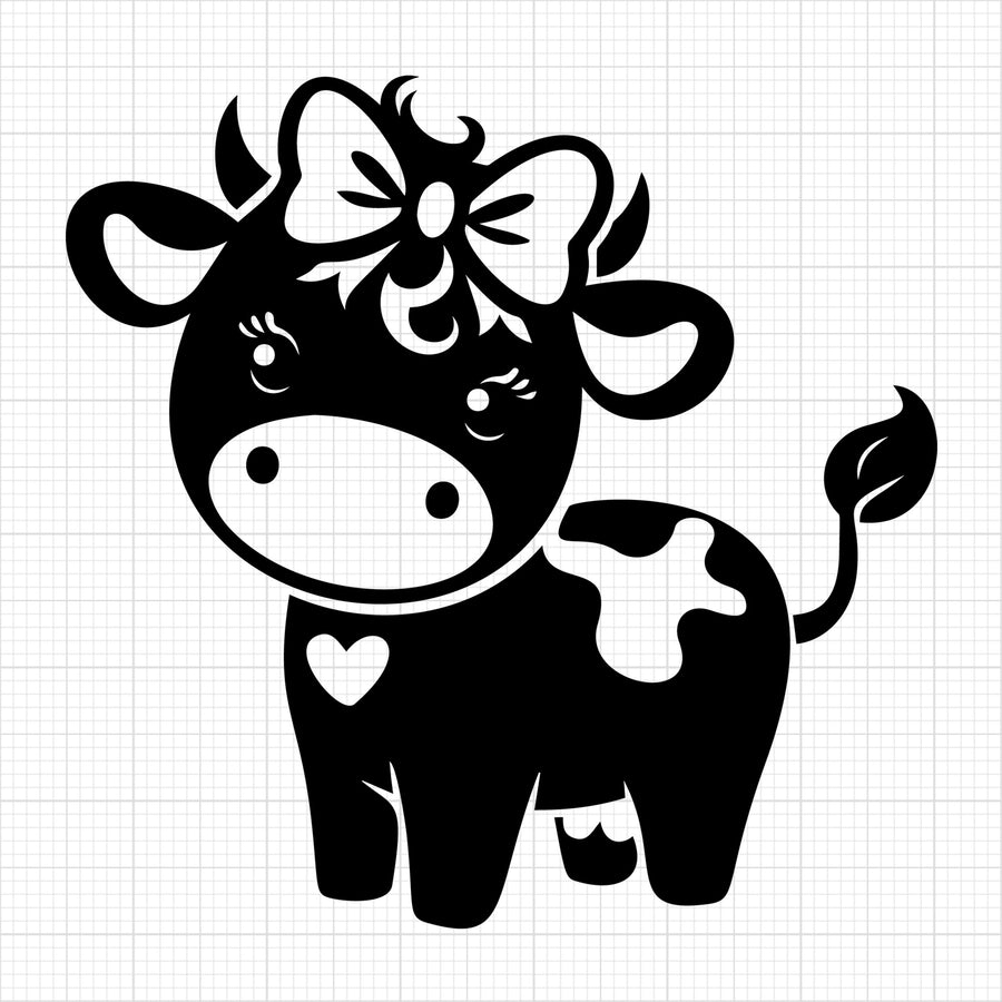 Cute Cow Silhouette 14