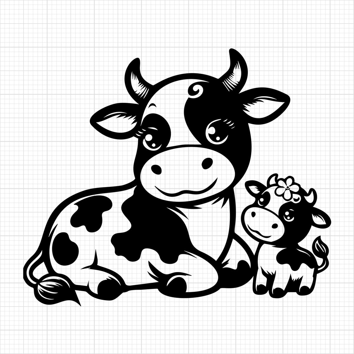 Cute Cow Silhouette 19