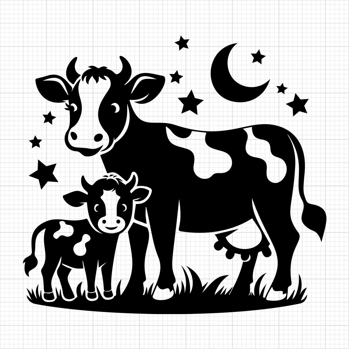 Cute Cow Silhouette 21