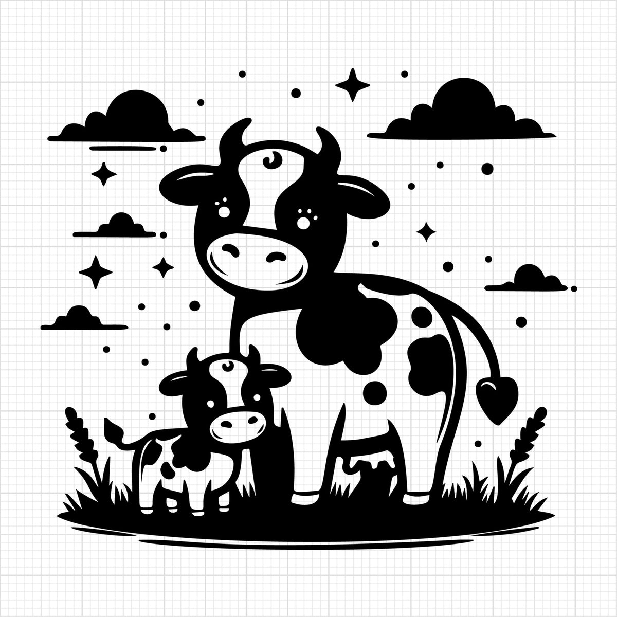 Cute Cow Silhouette 25