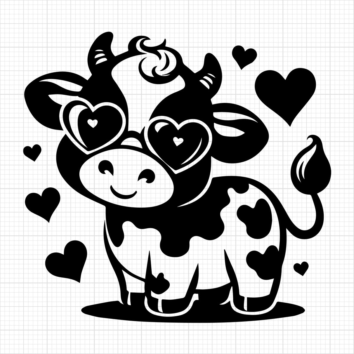 Cute Cow Silhouette 34