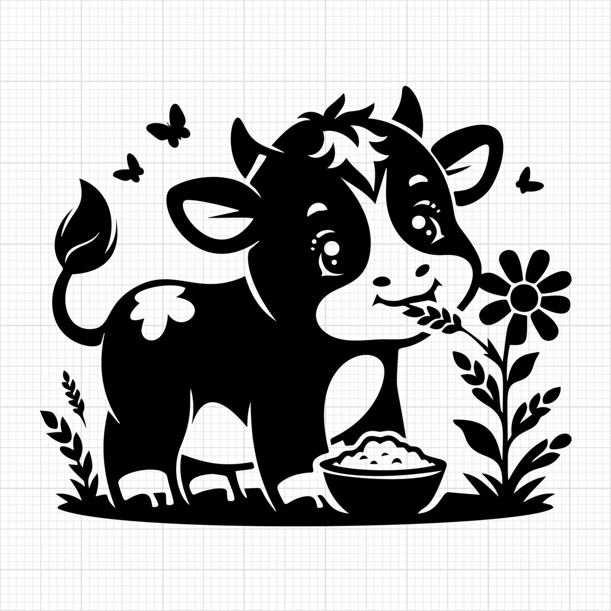 Cute Cow Silhouette 35