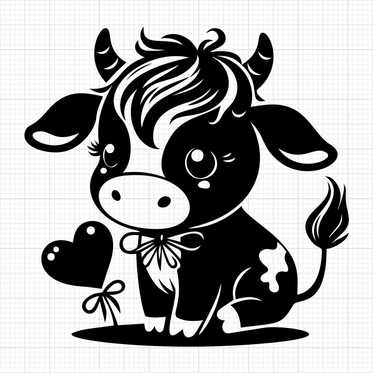Cute Cow Silhouette 42