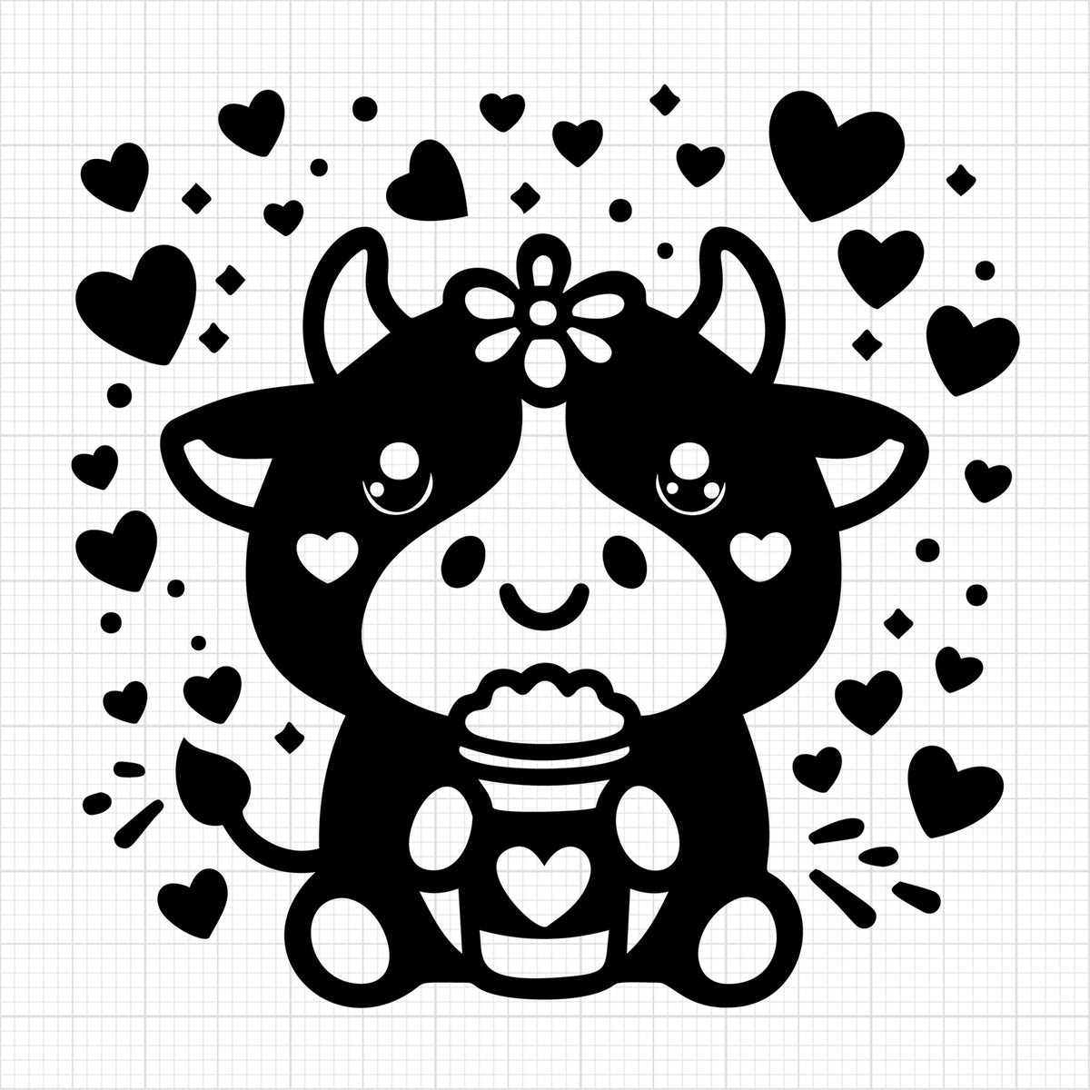 Cute Cow Silhouette 59