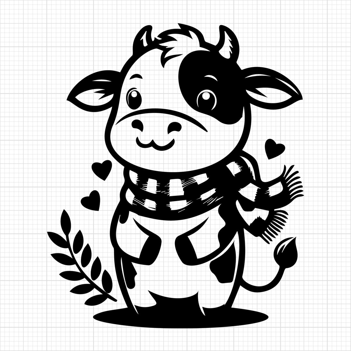 Cute Cow Silhouette 64