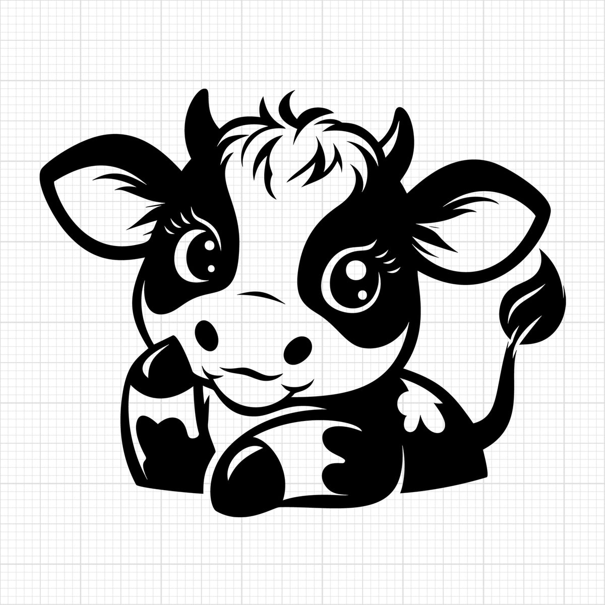 Cute Cow Silhouette 89